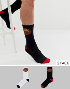 2 пары носков (черные/белые) Santa Cruz Classic Dot-Мульти