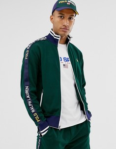 Зеленая олимпийка с логотипом на лентах Polo Ralph Lauren-Зеленый