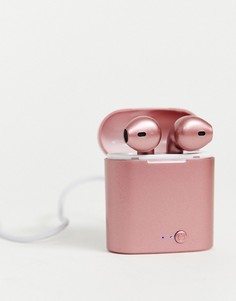 Беспроводные наушники цвета розового золота с чехлом для зарядки Skinnydip-Розовый цвет