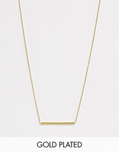 Ожерелье из позолоченного серебра с планкой Kingsley Ryan-Золотой