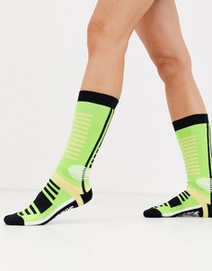 Неоново-зеленые лыжные носки ASOS 4505-Мульти