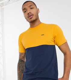 Желто-синяя футболка колор блок Vans эксклюзивно для ASOS-Медный