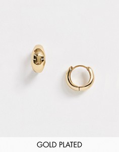 Массивные маленькие серьги-кольца из позолоченного серебра & Other Stories-Золотой