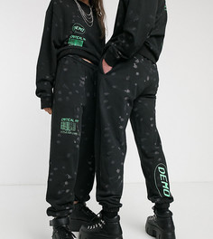 Джоггеры с принтом тай-дай COLLUSION Unisex-Черный