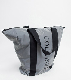 Дутая сумка-тоут унисекс из светоотражающего материала COLLUSION-Серый