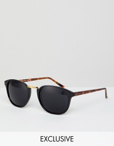 Круглые солнцезащитные очки Reclaimed Vintage inspired эксклюзивно для ASOS-Черный