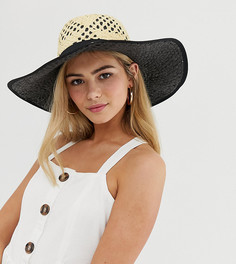Шляпа телесного цвета с контрастным нижним слоем Miss Selfridge-Бежевый
