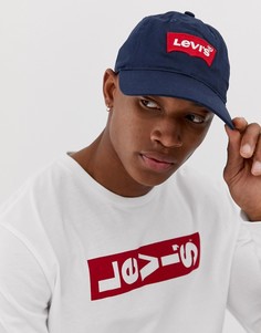 Темно-синяя бейсболка с логотипом Levis-Темно-синий