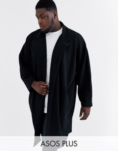 Черная легкая трикотажная oversize-куртка ASOS DESIGN Plus-Черный