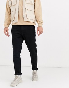 Черные джинсы узкого кроя Bershka-Черный