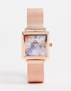 Женские часы цвета розового золота с сетчатым браслетом Spirit-Розовый