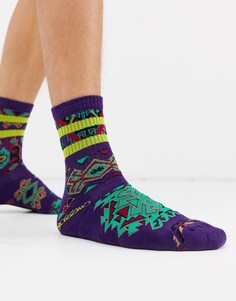 Классические спортивные носки в рубчик с ацтекским принтом Mossimo-Мульти