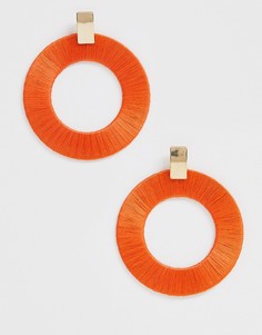 Серьги-кольца с золотистой отделкой ALDO-Оранжевый