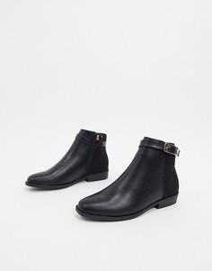 Черные ботинки челси с пряжками Truffle Collection-Черный