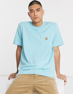 Синяя футболка с карманом Carhartt WIP-Синий