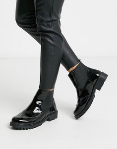 Лакированные ботинки на шнуровке Vero Moda-Черный