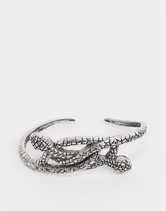 Серебристый браслет со змеей Reclaimed Vintage Inspired эксклюзивно для ASOS-Серебряный