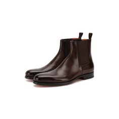 Ботинки и полусапоги Santoni Кожаные челси Santoni