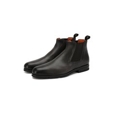 Ботинки и полусапоги Santoni Кожаные челси Santoni