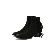 Замшевые казаки Saint Laurent