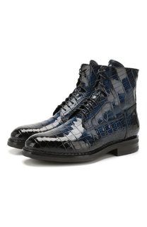 Ботинки из кожи аллигатора Santoni