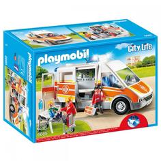 Конструктор PlayMobile Машина скорой помощи, со светом и звуком (разноцветный)