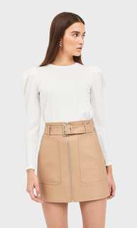 Мини-юбка из искусственной кожи Stradivarius