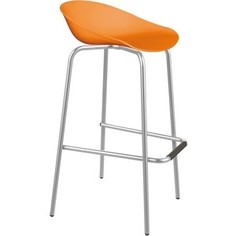 Барный стул Sheffilton SHT-ST19/S29 оранжевый/хром лак