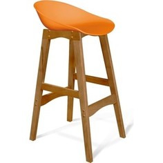 Барный стул Sheffilton SHT-ST19/S65 оранжевый/светлый орех