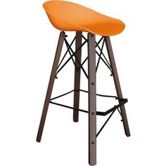 Барный стул Sheffilton SHT-ST19/S80 оранжевый/темный орех/черный