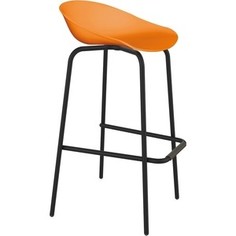 Барный стул Sheffilton SHT-ST19/S29 оранжевый/черный муар