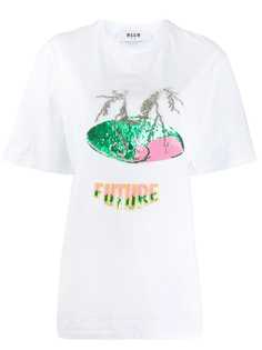 MSGM декорированная футболка Future