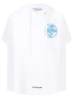 Off-White многослойное худи с логотипом