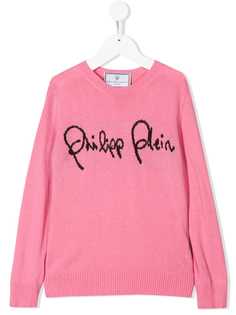 Philipp Plein Junior свитер LS Signature с круглым вырезом