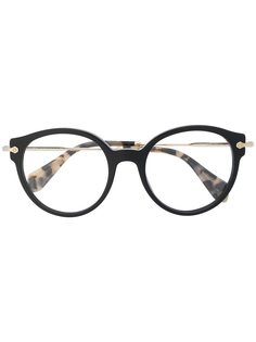 Miu Miu Eyewear очки в круглой оправе черепаховой расцветки
