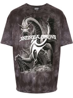 Andrea Crews футболка с логотипом и принтом