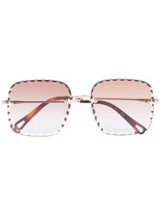 Chloé Eyewear солнцезащитные очки Rosie в квадратной оправе