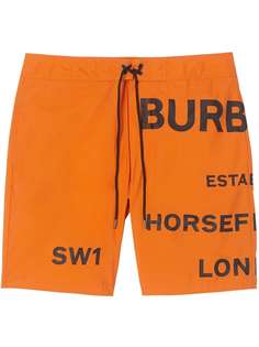 Burberry плавки-шорты с принтом Horseferry