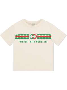 Gucci Kids футболка с принтом GG