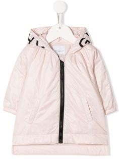 Givenchy Kids пальто с капюшоном и логотипом