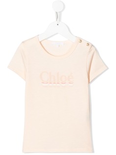 Chloé Kids футболка с логотипом
