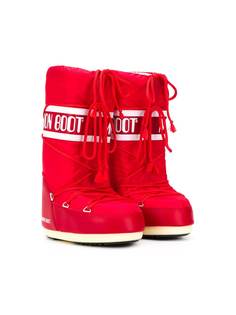 Moon Boot Kids зимние сапоги на шнуровке с логотипом