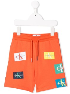 Calvin Klein Kids шорты с поясом на шнурке и нашивкой-логотипом
