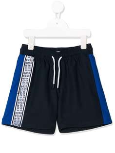 BOSS Kidswear шорты в стиле колор-блок с логотипом