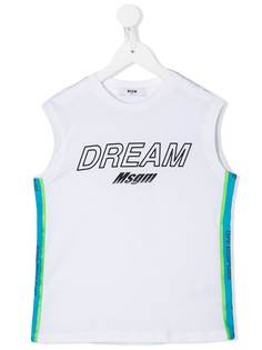 Msgm Kids топ без рукавов с логотипом