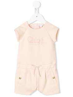 Chloé Kids ромпер с логотипом