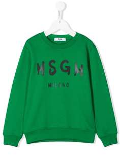 Msgm Kids свитер с длинными рукавами и логотипом