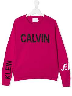 Calvin Klein Kids джемпер с блестящим логотипом