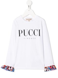Emilio Pucci Junior футболка с оборками на манжетах