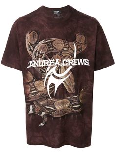 Andrea Crews футболка с логотипом и принтом